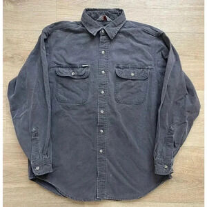 Carhartt Thick Workwear Button Down Long Sleeve Shirt Rugged Heavyweight FLAWS
